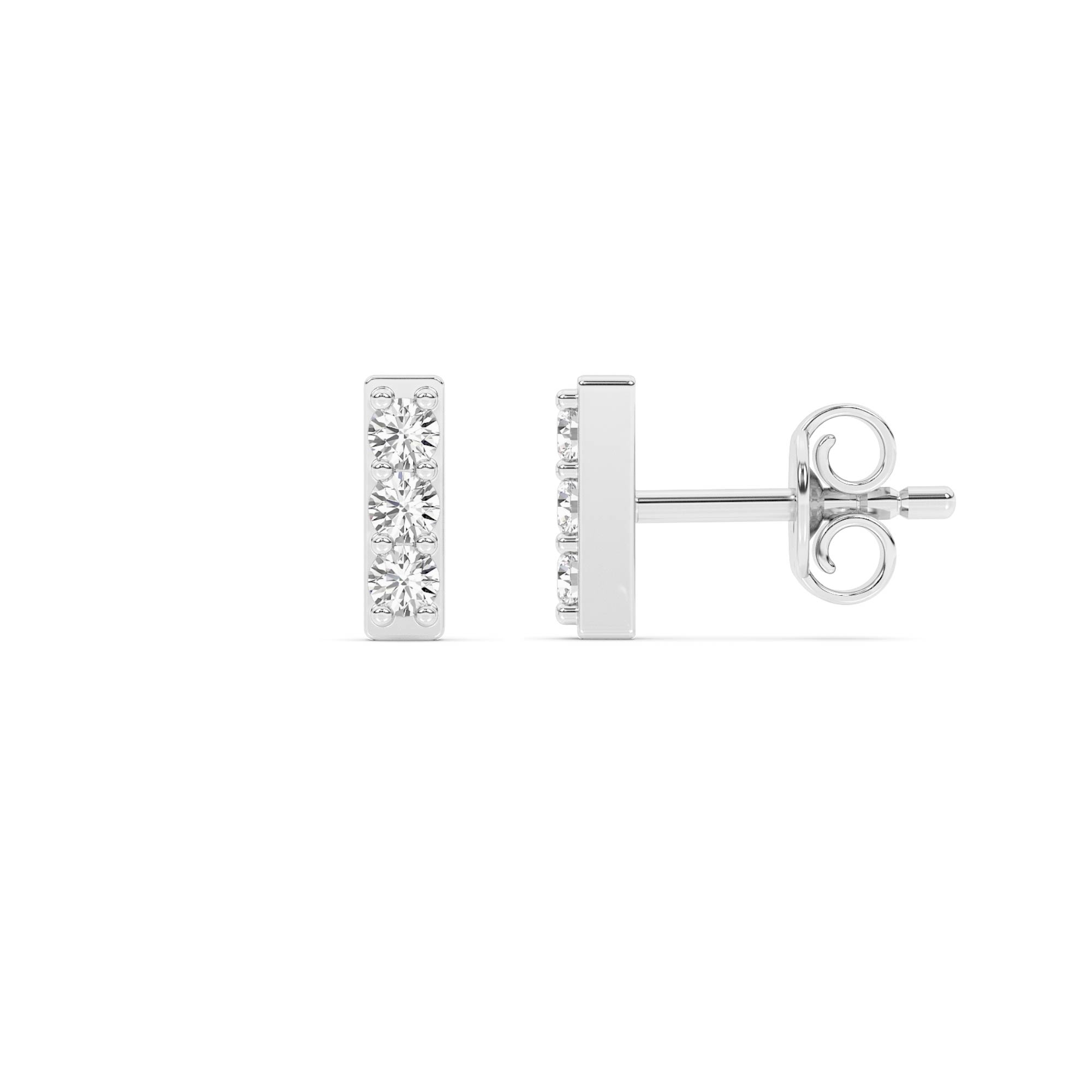 What is the purpose of having lab-grown diamonds in these earrings?