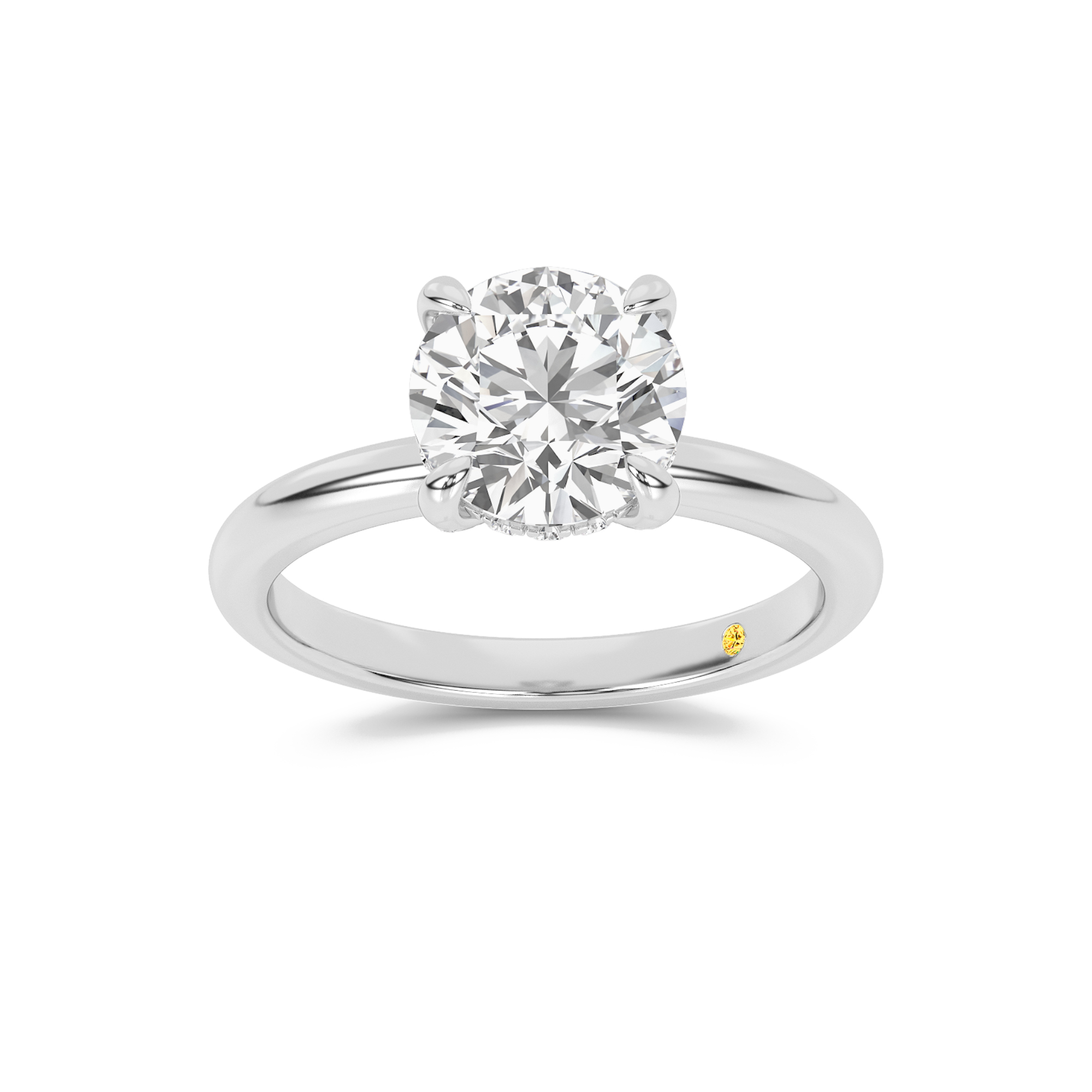 What kind of diamond is in the Dream Weaver Hidden Halo Lab ring?