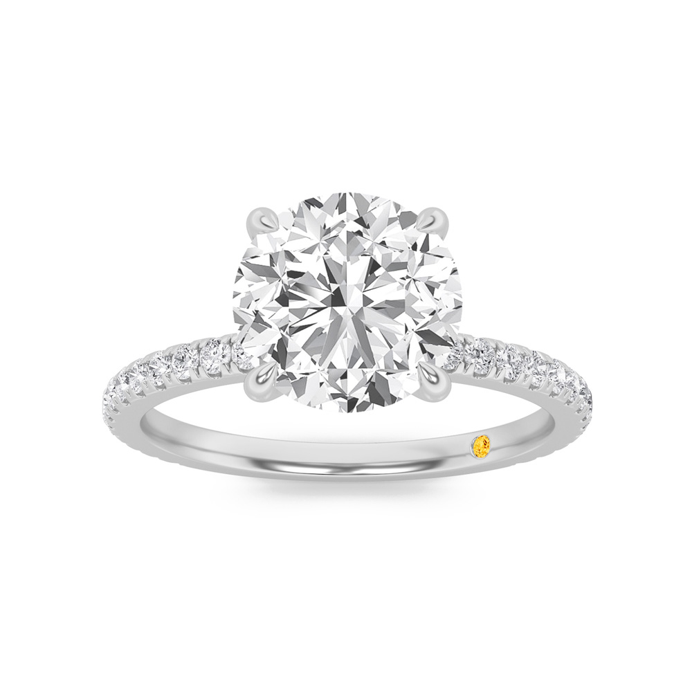 Florence Hidden Halo Pavé Accent Lab Grown Diamond Engagement Ring Questions & Answers
