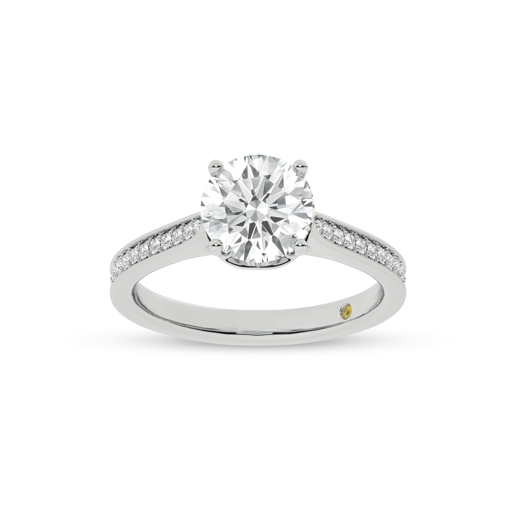 Taos Hidden Halo Lab Grown Cathedral Diamond Engagement Ring Questions & Answers